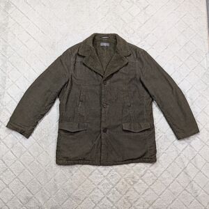 Vince Jacket Mens XXL Green Corduroy Barn Chore Sherpa Fleece Lined Button Up